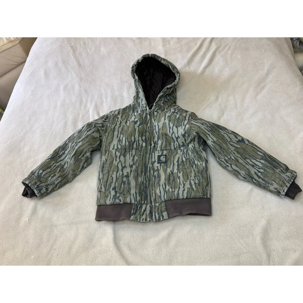 Carhartt OJ8569-B Jacket Youth Size XS Camo Mossy Oak Canvas Workwear